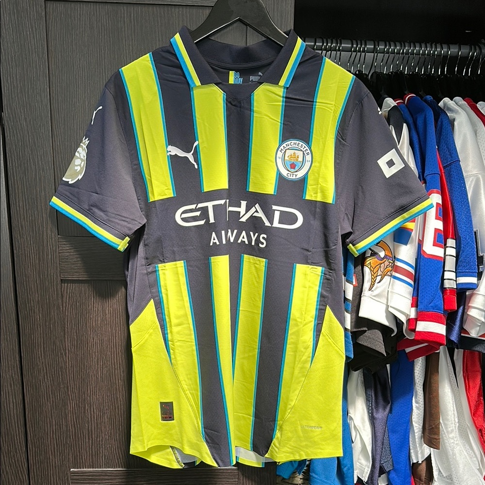 Erling Haaland Manchester City Puma 2024/25 Away Authentic Player Jersey - Navy